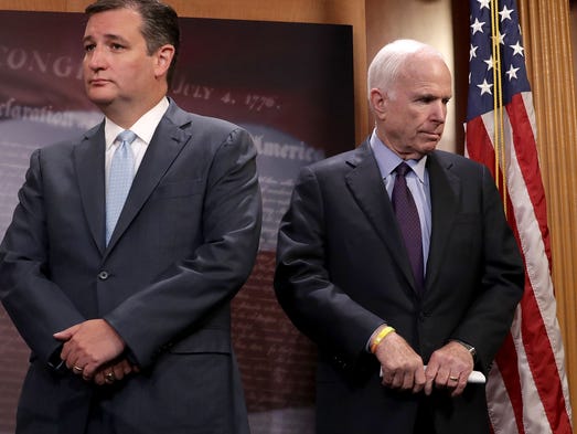 Cruz and Sen. John McCain, R-Ariz., participate in