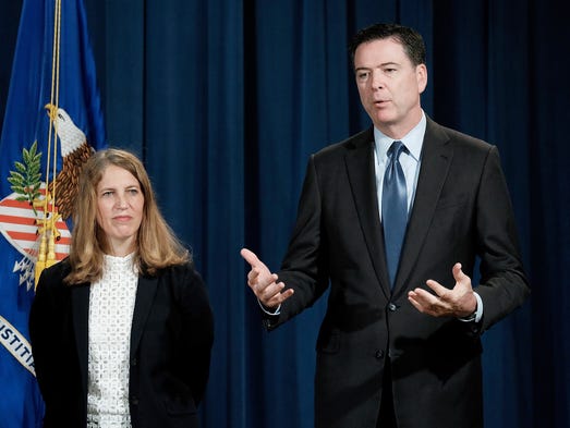 Comey speaks alongside Health and Human Services Secretary