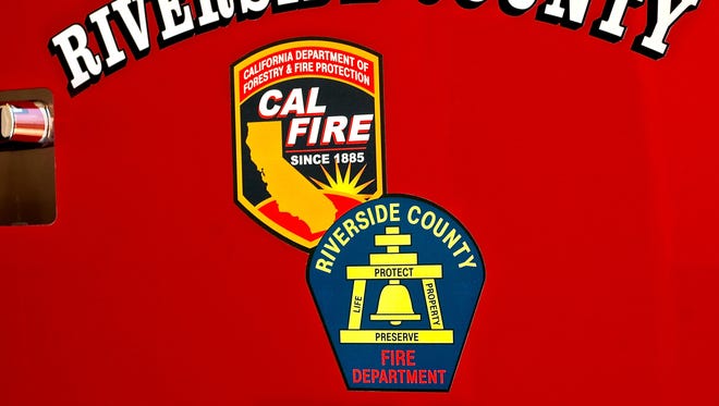 CalFire and the Riverside County Fire Department are on the scene of a mulch fire near Thermal's airport.