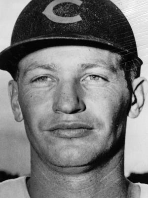 Don Hoak, Cincinnati third baseman, in 1957.