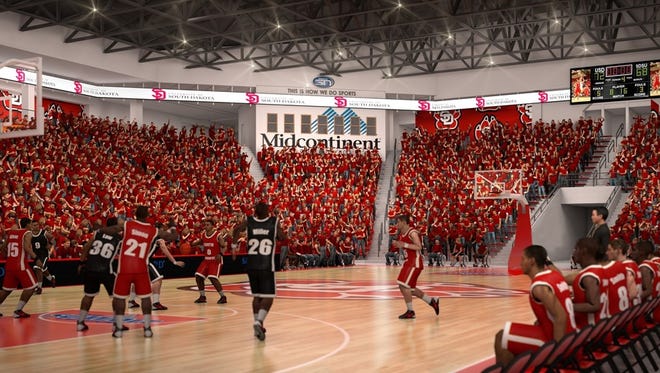 Illustration for the new USD sports arena.