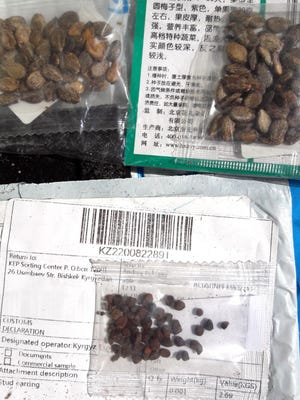 Seed packets with Chinese labels on them are being randomly shipped all over the U.S. and state agriculture departments are urging people not to plant unidentified seeds.