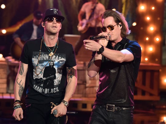 Singers Brian Kelley (L) and Tyler Hubbard of Florida