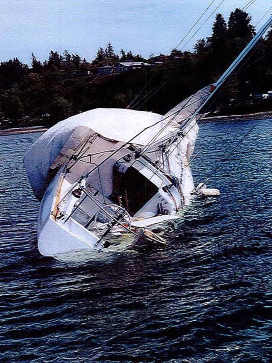 Derelict sailboat off Port Orchard had stash of used