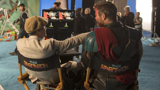Taika Waititi and Chris Hemsworth on the set of 'Thor: Ragnarok.' Could another standalone Thor film be in their future?