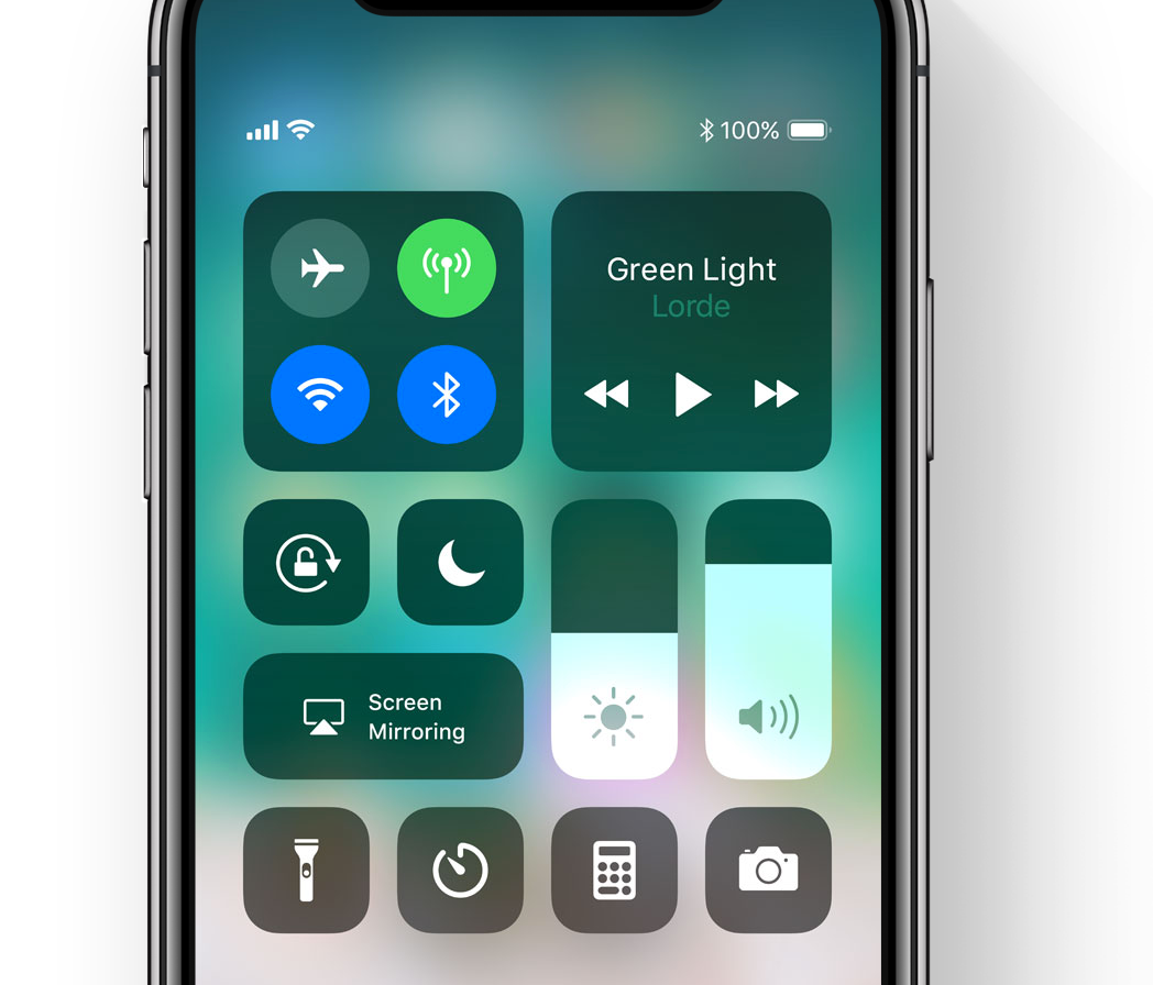 The Control Center on iOS 11, the new mobile operating system upgrade from Apple, has a new look