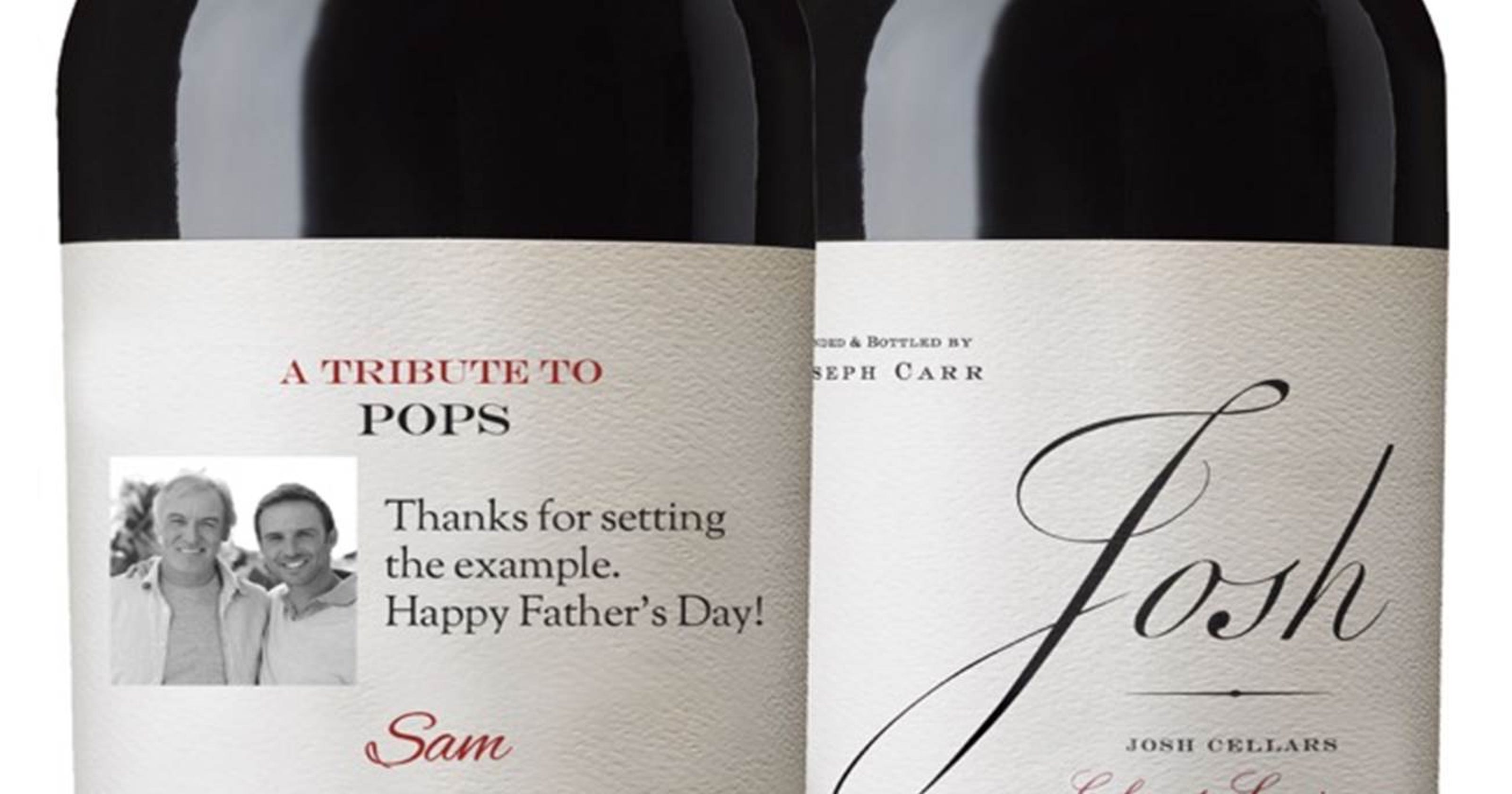 Custom wine labels for Father's Day from Josh Cellars