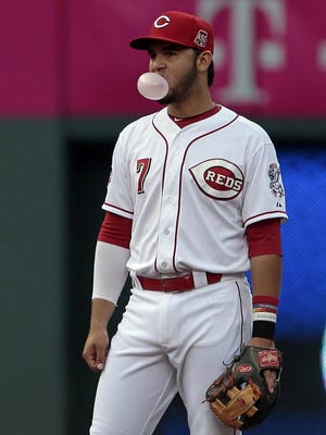 Eugenio Suarez fits the bill as a ‘fun, young, aggressive ballplayer,’ Walt Jocketty said the Reds would feature this season.