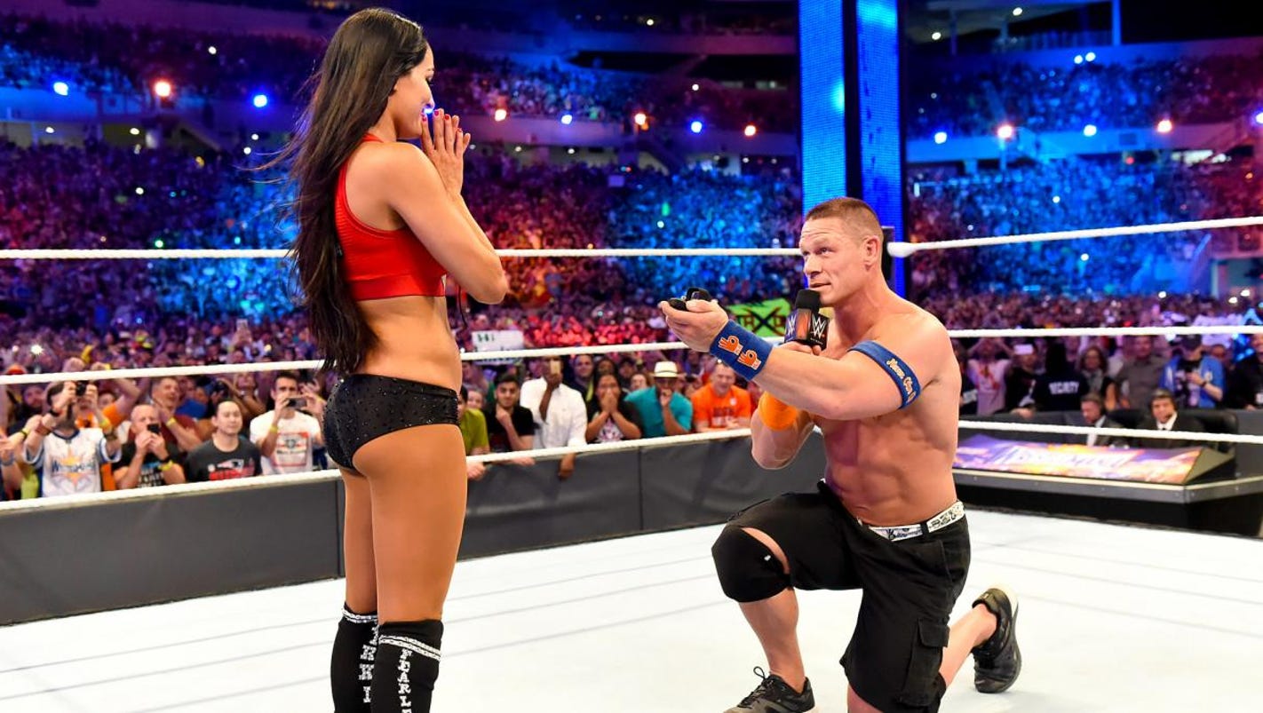 WrestleMania 33, a first: John Cena's marriage proposal to Nikki Bella1600 x 800