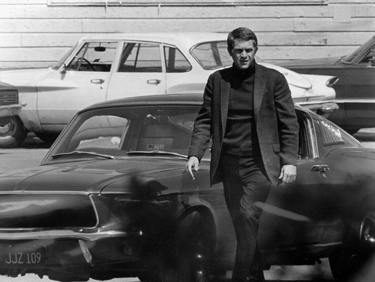 Steve McQueen, starring in the title role of "Bullitt,"