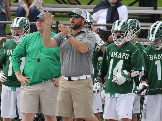 Ramapo coach Tom Albano on the sidelines during his