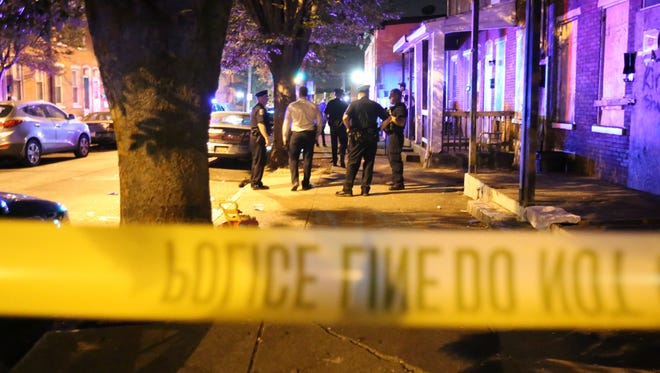 Wilmington police investigate a shooting, reported about 11:10 pm Wednesday, on the 1000 block of N. Pine Street which left a man hospitalized.