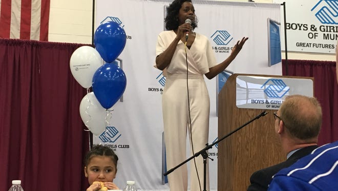 Amber Stocks, general manager and head coach of the Chicago Sky, addressed a crowd of about 260 people at the Boys & Girls Club of Muncie's annual luncheon Jan. 26. Stocks shared her personal journey to become a coach.