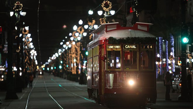A streetcar at Christmas in New Orleans. The dustup over Kenny Irwin Jr.'s Robolights display in Palm Springs has Opinion Editor Al Franco reminiscing about another mega-display that once blazed in New Orleans.