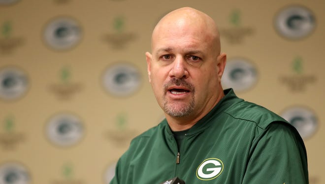 Green Bay Packers defensive coordinator Mike Pettine talks about his new role with the team on Jan. 24, 2018, at Lambeau Field.