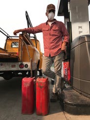 Chris Melancon, 50, filled gas cans to run the generators