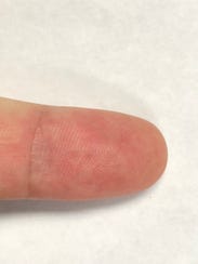 A human finger used to create a conductive model of