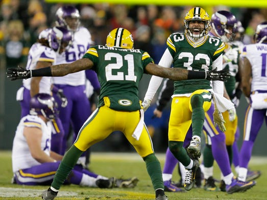 Green Bay Packers strong safety Micah Hyde (33) celebrates