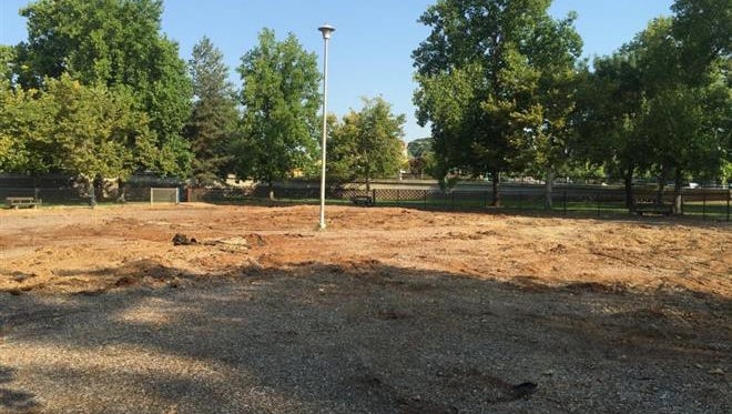 Jenny Espino/Record Searchlight The playground equipment at South City Park near downtown Redding was removed in August 2016. At the time, the city had no plans to replace it.
