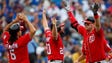 Aug. 6: Nationals catcher Matt Wieters celebrates with