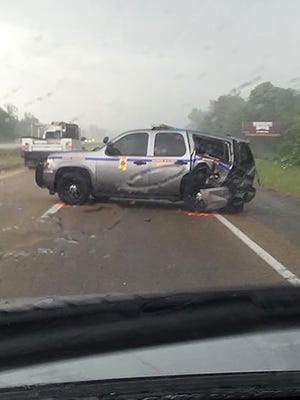 A Mississippi Highway Patrol trooper and his K-9 were injured in an accident in Tupelo.