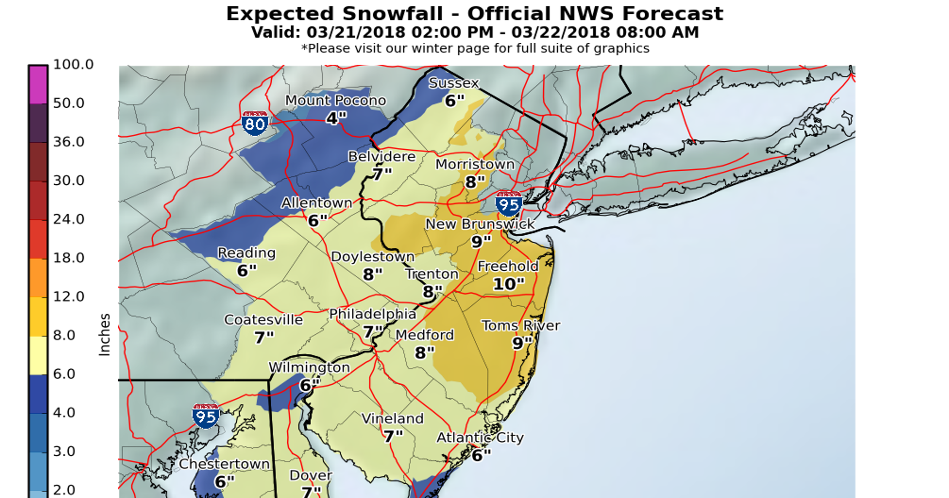 South Jersey weather Snow to end by 2 a.m