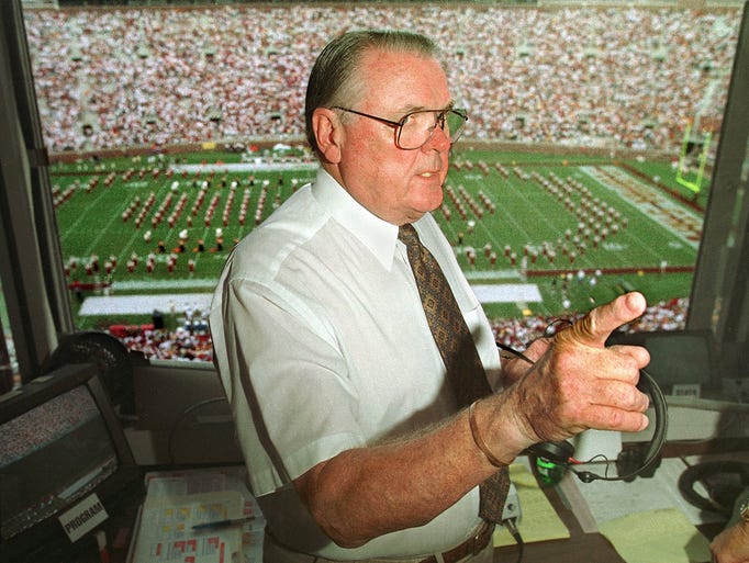 Hall of Fame sportscaster Keith Jackson through the years