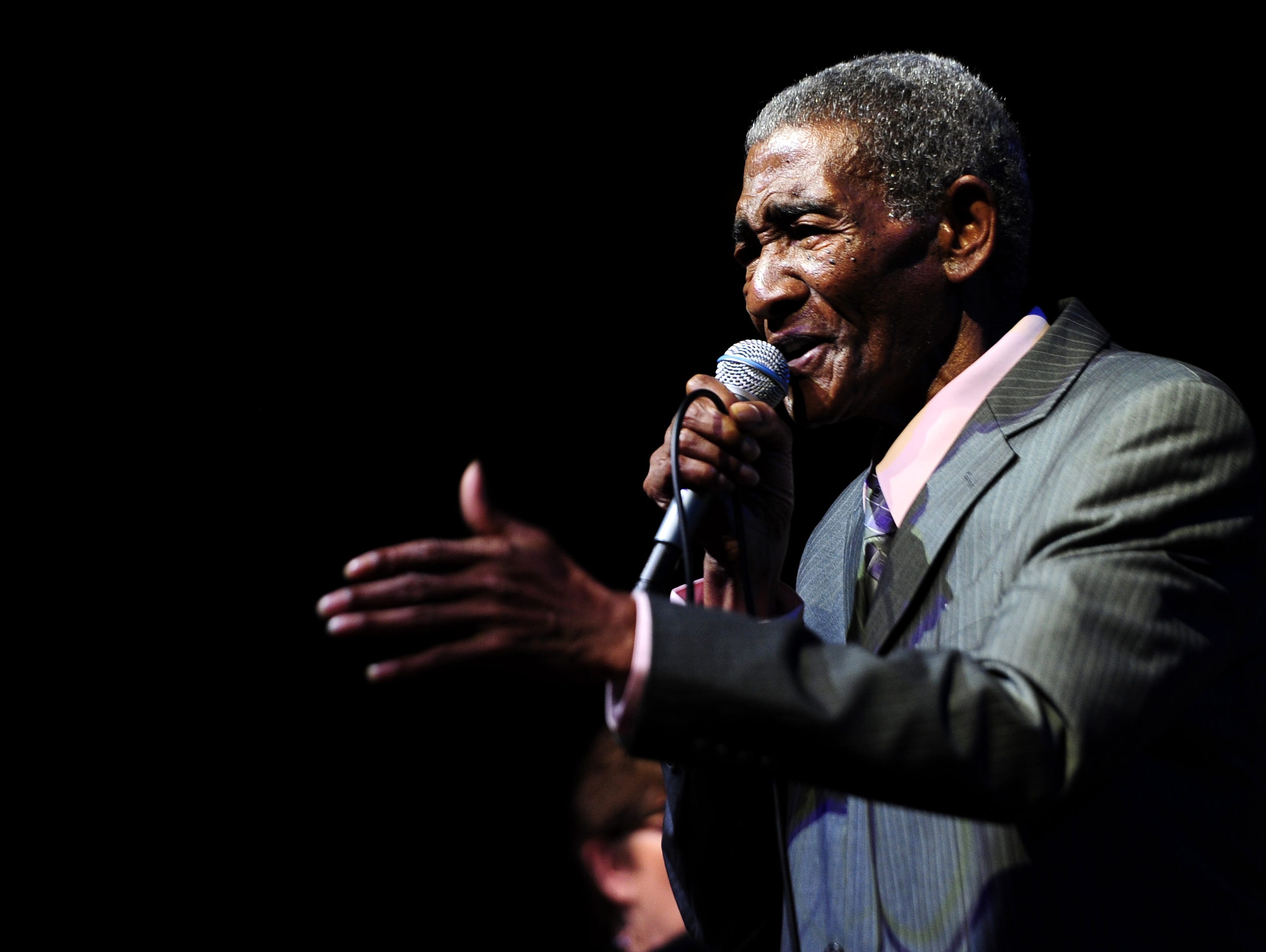 Robert Knight  performs at the Franklin Theatre as part of the Baby Boomer Legends benefit concert on April 29, 2014.