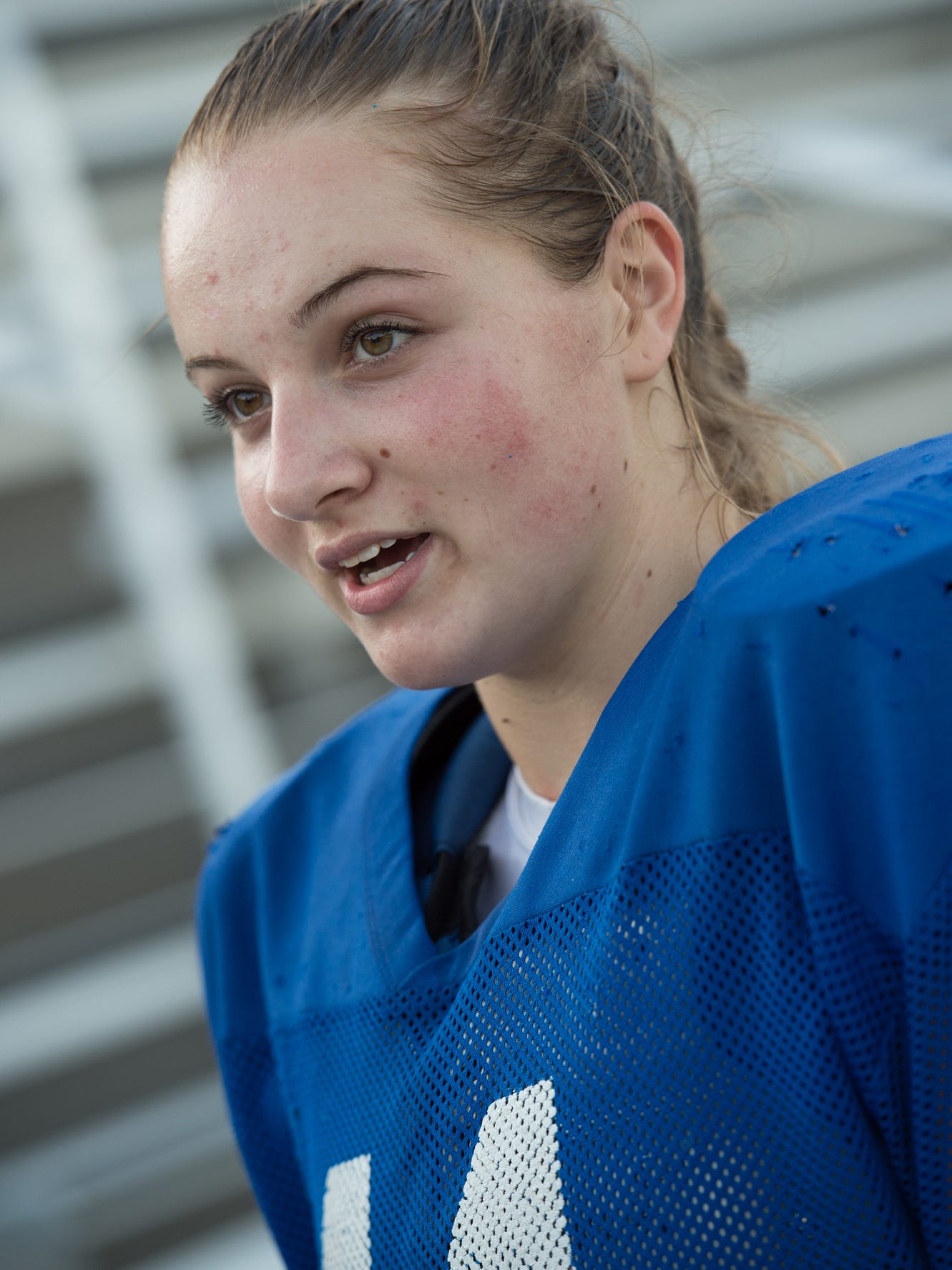 Girl inspires as football player at St. Georges