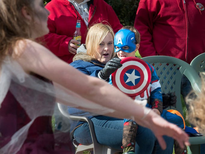 Erica Waggner holds her nephew Zach Waggner, age 4,