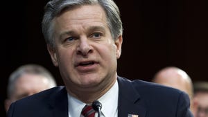 FBI Director Christopher Wray testifies before the Senate Intelligence Committee on Capitol Hill in Washington, Jan. 29, 2019.
