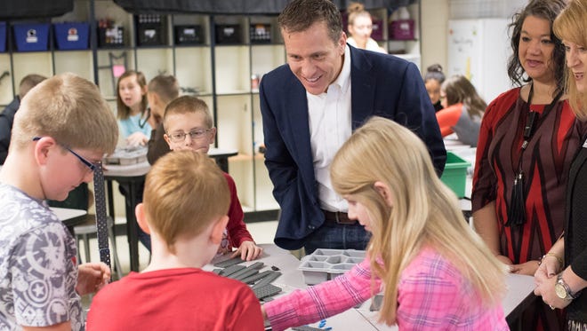 Gov. Eric Greitens visited the Lebanon school district recently to discuss education priorities.