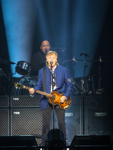 Sir Paul McCartney performs at Wells Fargo Arena Monday,