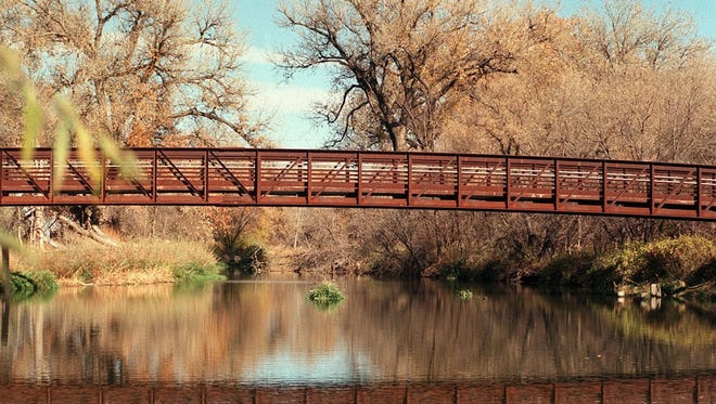 This Poudre River Trail bridge in Windsor spans the Poudre River. Windsor is set to begin a series of trail improvements on Monday.