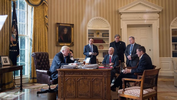 President Trump speaks on the phone with Russian President