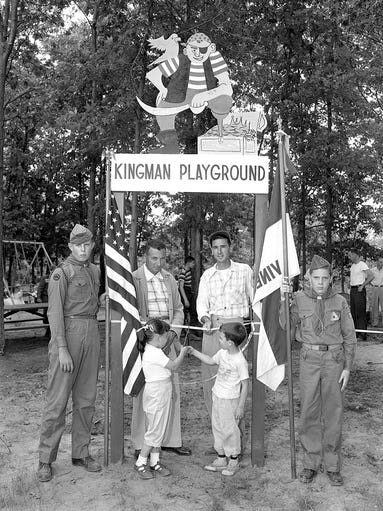 Kingman Playground dedication pictured here in 1956.