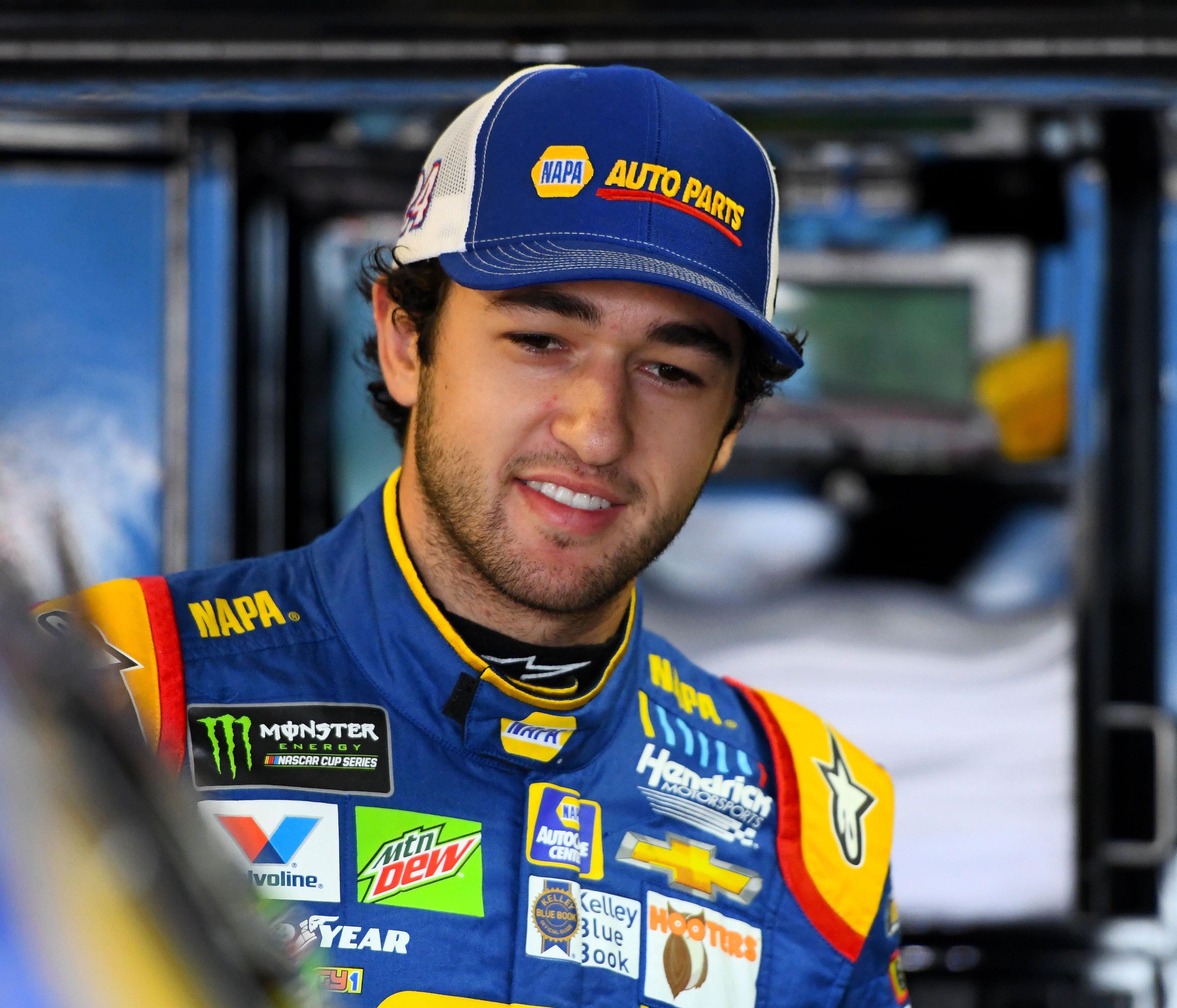 Jun 16, 2017; Brooklyn, MI, USA;  NASCAR Cup Series driver Chase Elliott (24) during practice for the FireKeepers Casino 400 at Michigan International Speedway. Mandatory Credit: Mike DiNovo-USA TODAY Sports ORG XMIT: USATSI-360416 ORIG FILE ID:  201