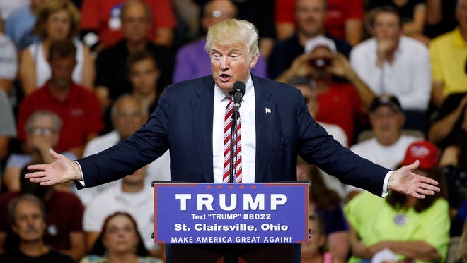 Presidential candidate Donald Trump made his first trip to Ohio as the presumptive GOP nominee at a rally at Ohio University Eastern Campus in St. Clairsville, Ohio, on Tuesday, June 28, 2016.
