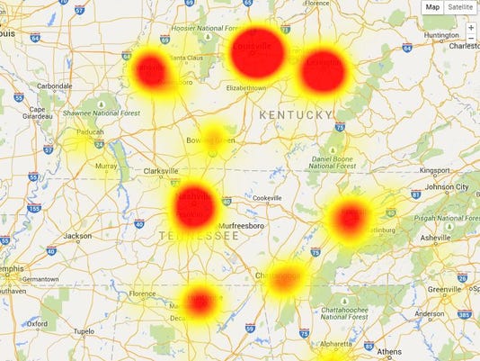Cell Tower Outage Maps