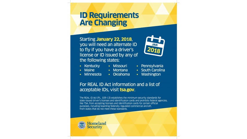Real Id Warning Signs Appear At Airports