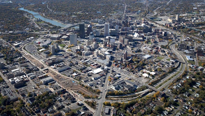 Aerial of Rochester on Oct. 23, 2015.