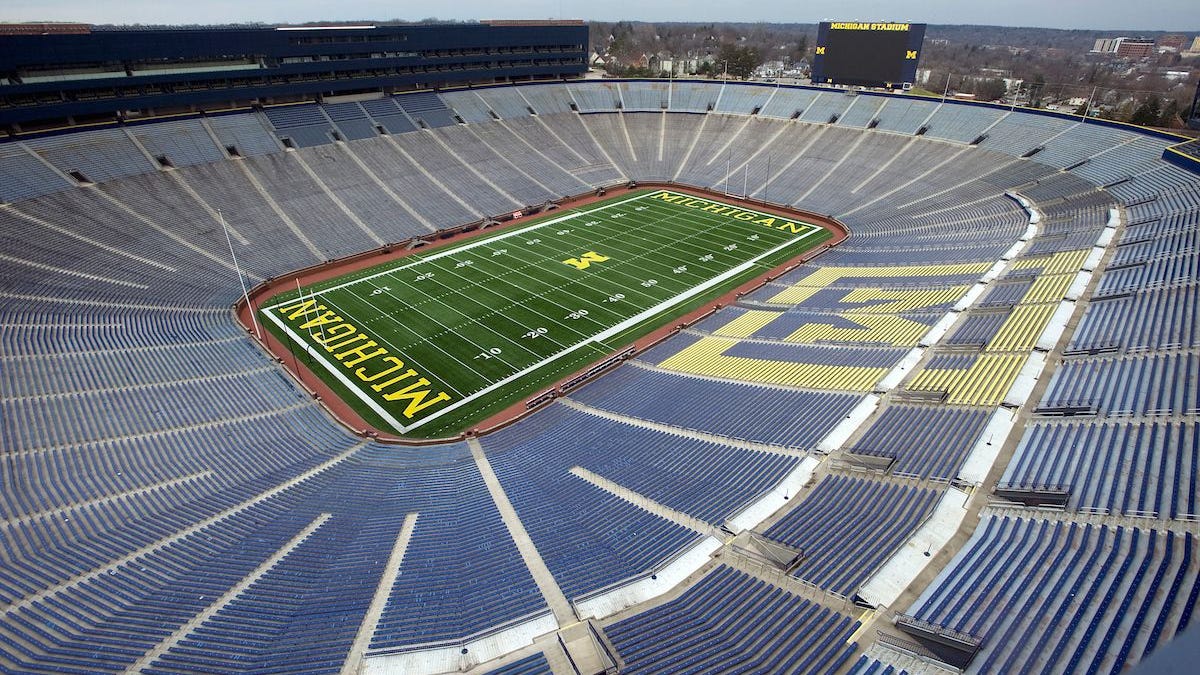 Michigan Stadium End Zones Going Blue Fan Reaction Is Mixed