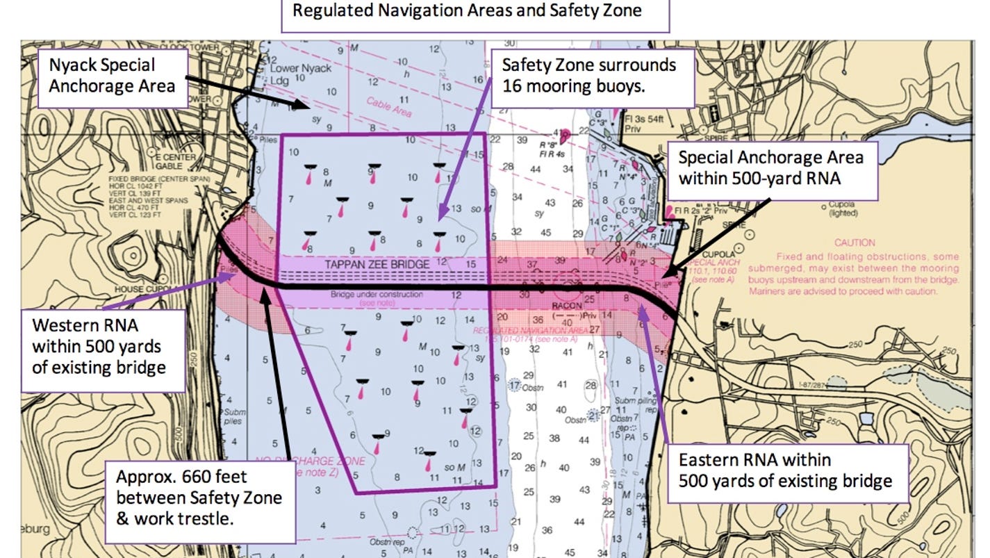 Tappan Zee Bridge Noboater zone approved near barges