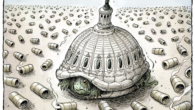 Adam Zyglis, The Buffalo News, drew this Desert Sun editorial cartoon for Dec. 5, 2015.