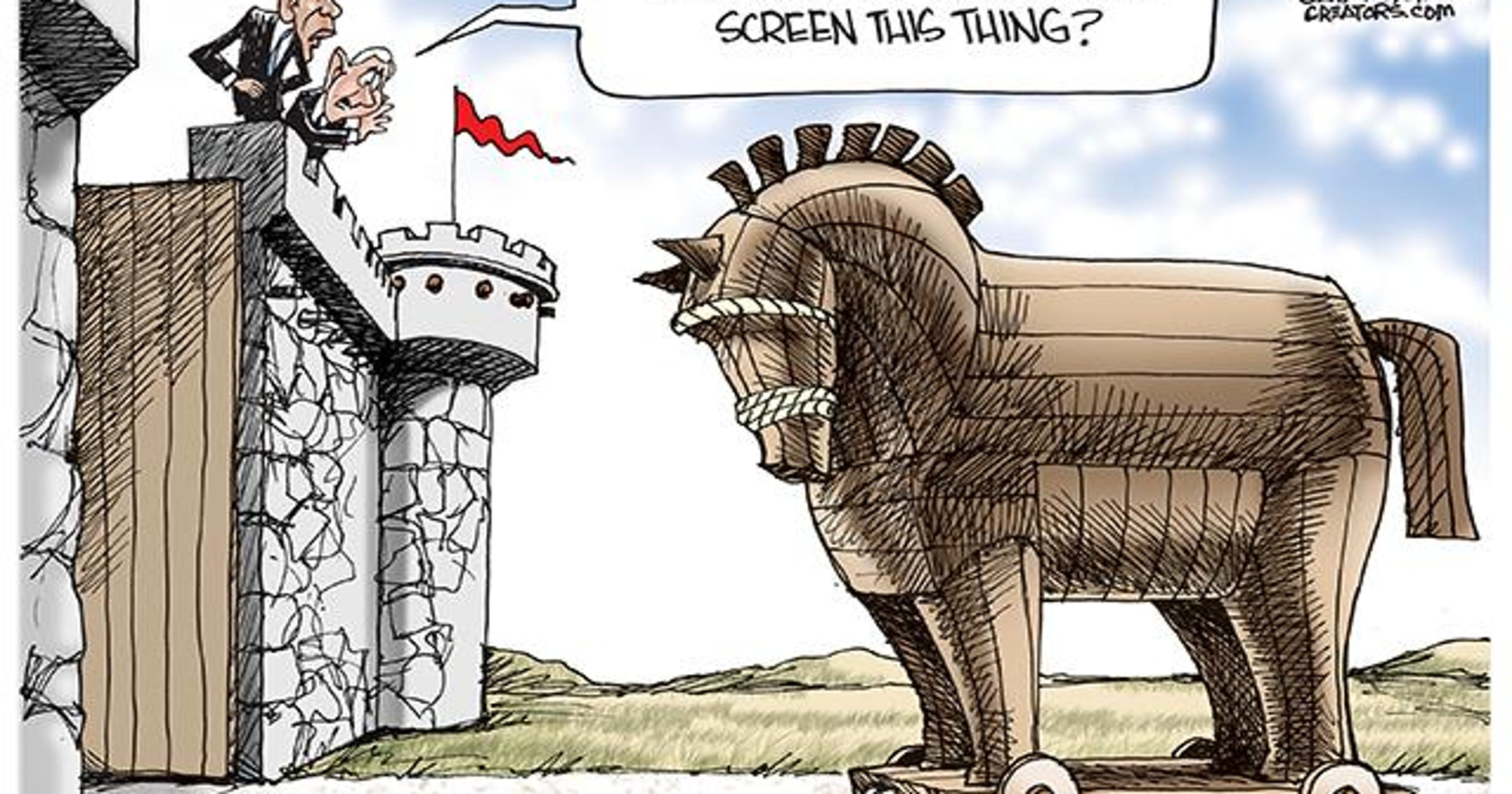 Cartoonist Gary Varvel The Trojan horse