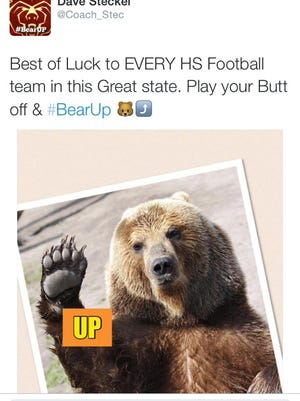 On his Twitter account — @Coach_Stec — Dave Steckel tells all to #BearUp.