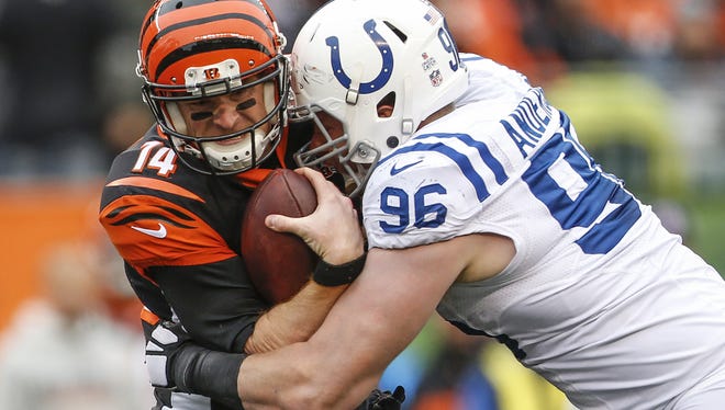 Colts defensive tackle Henry Anderson has had a sack in two of the last three games this season.