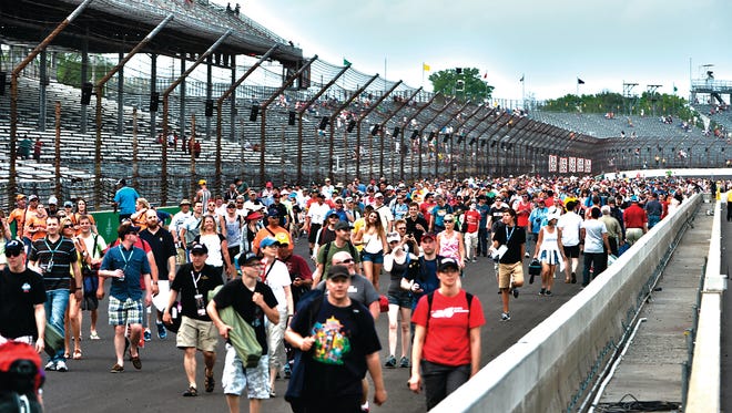 Shortly after the completion of the INDYCAR Grand Prix, fans have a unique opportunity to walk onto the track.