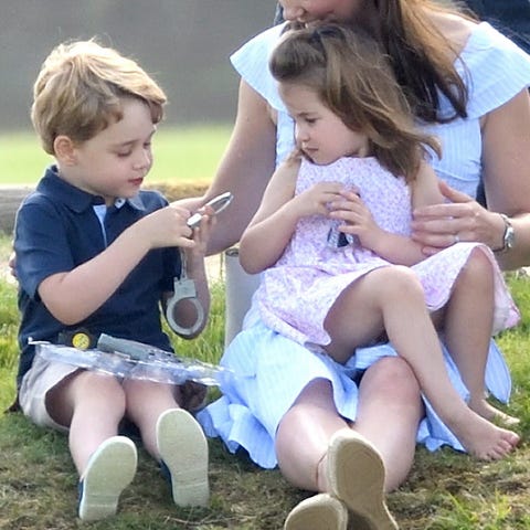 The shoes were quickly shed as Prince George and...
