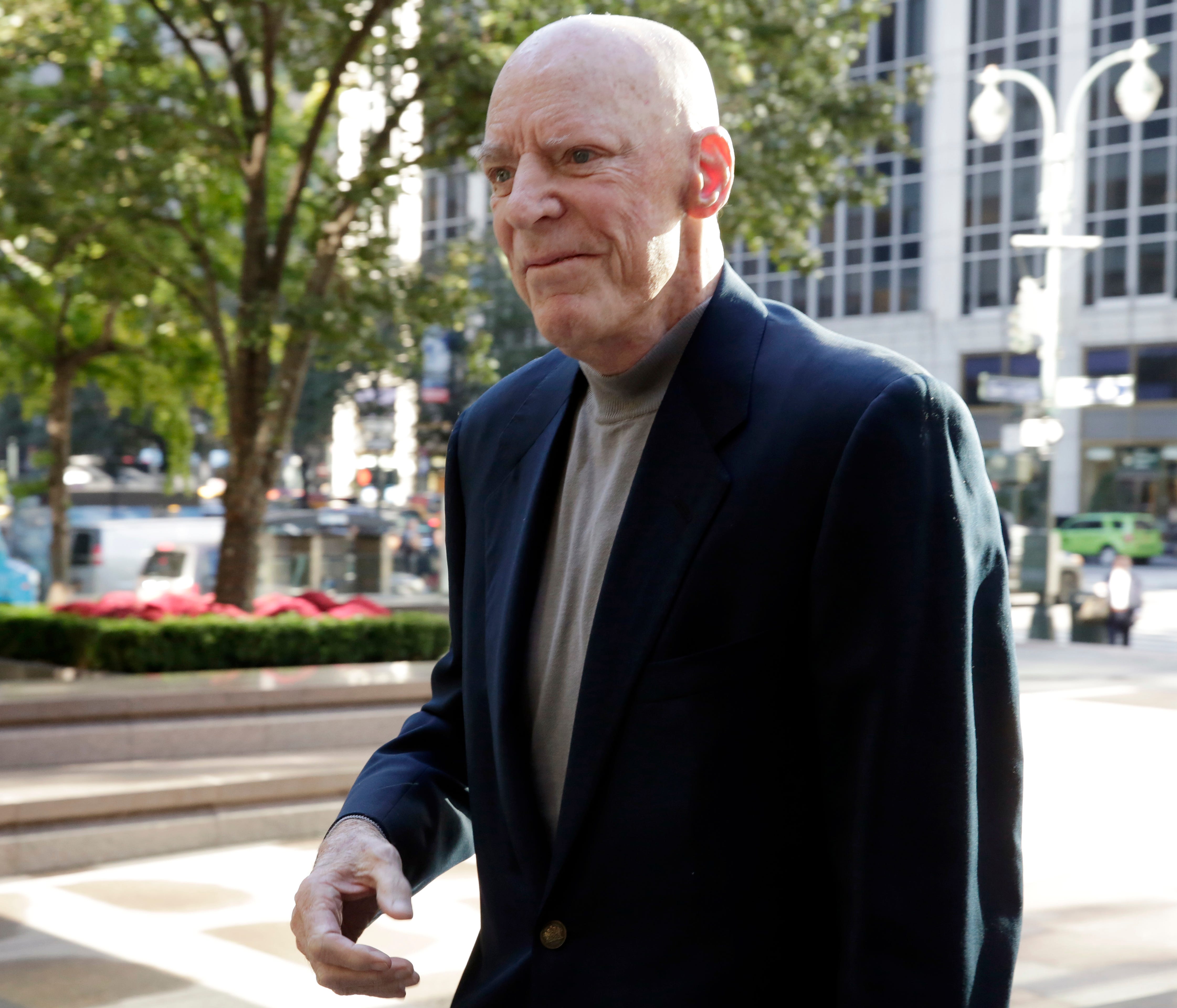 Houston Texans NFL football team owner Robert McNair arrives for meetings at the league headquarters in New York, Tuesday, Oct. 17, 2017. (AP Photo/Richard Drew)